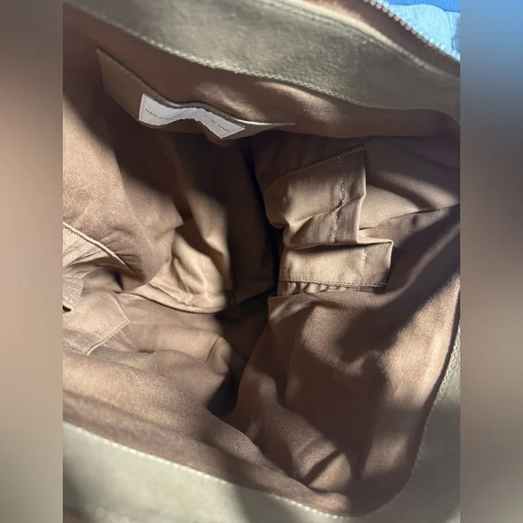 Men's H&M Atelier Suede Tote Bag Brown Large Minimalist Leather Shopper A/W 2025 - Picture 6 of 12